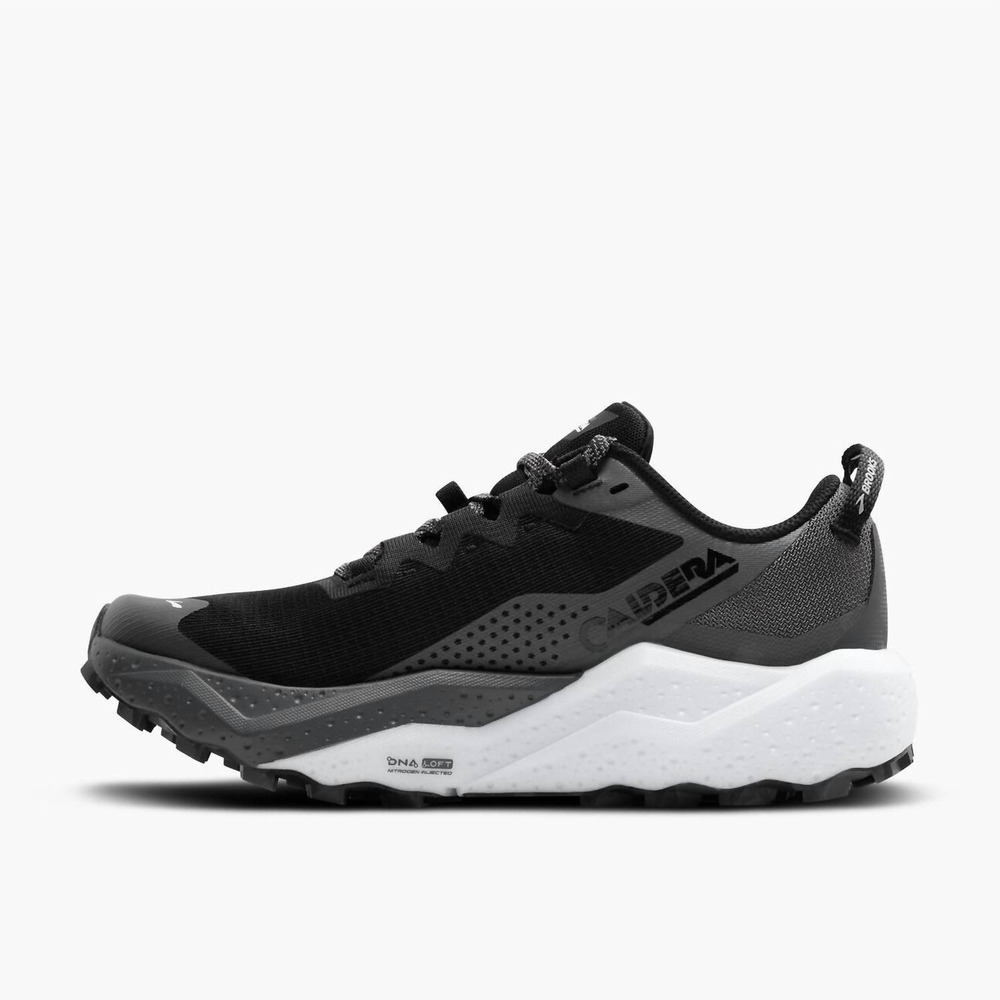 Brooks Caldera 8 Mens Size 8.5 Trail Running Shoes Black/White Hiking NEW - Picture 2 of 5